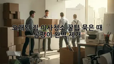 오래된 집 이사청소 꿀팁: 묵은 때, 곰팡이 완벽 제거!